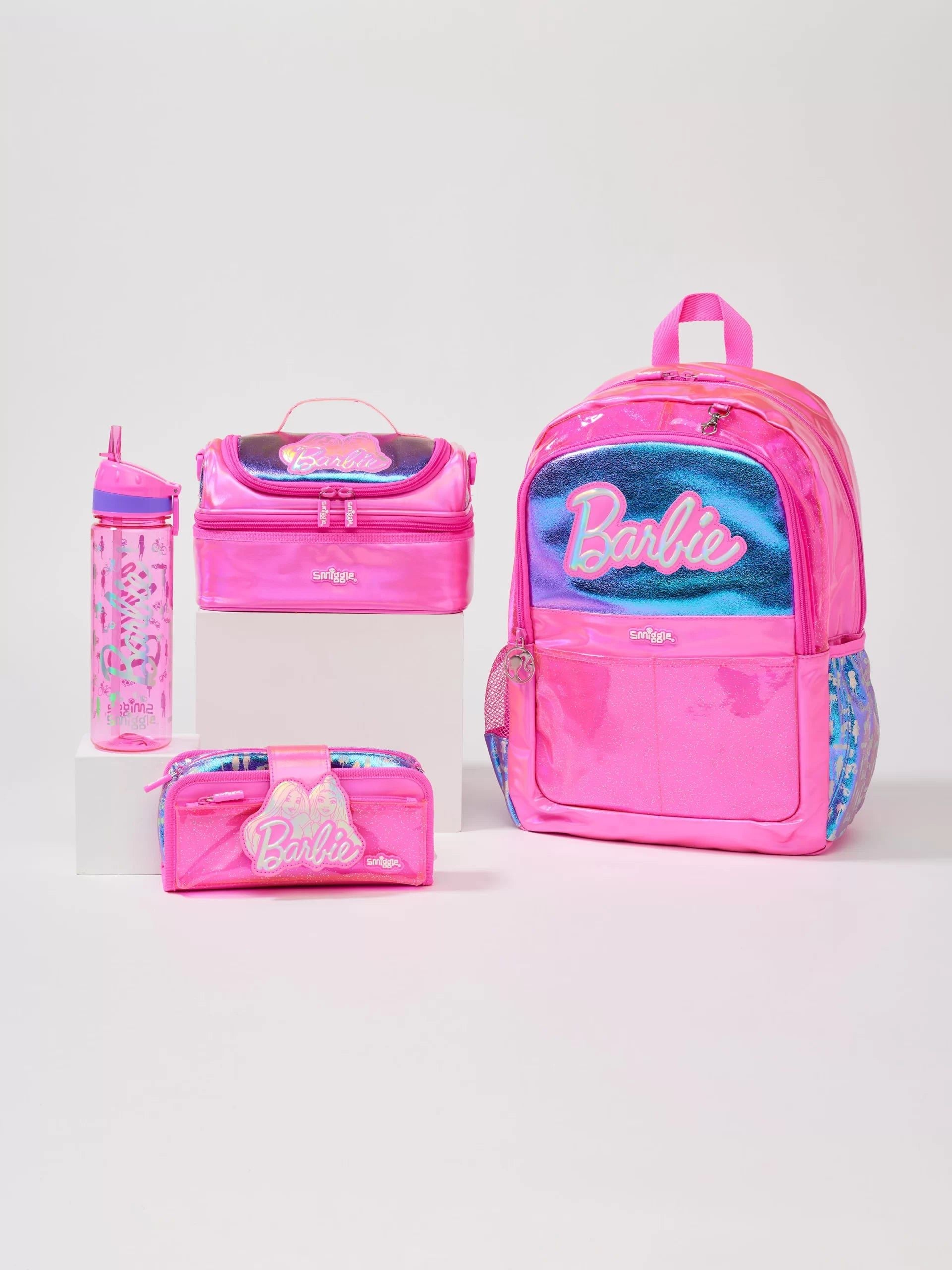 Smiggle - Barbie 4 Parçalı Okul Çantası Seti