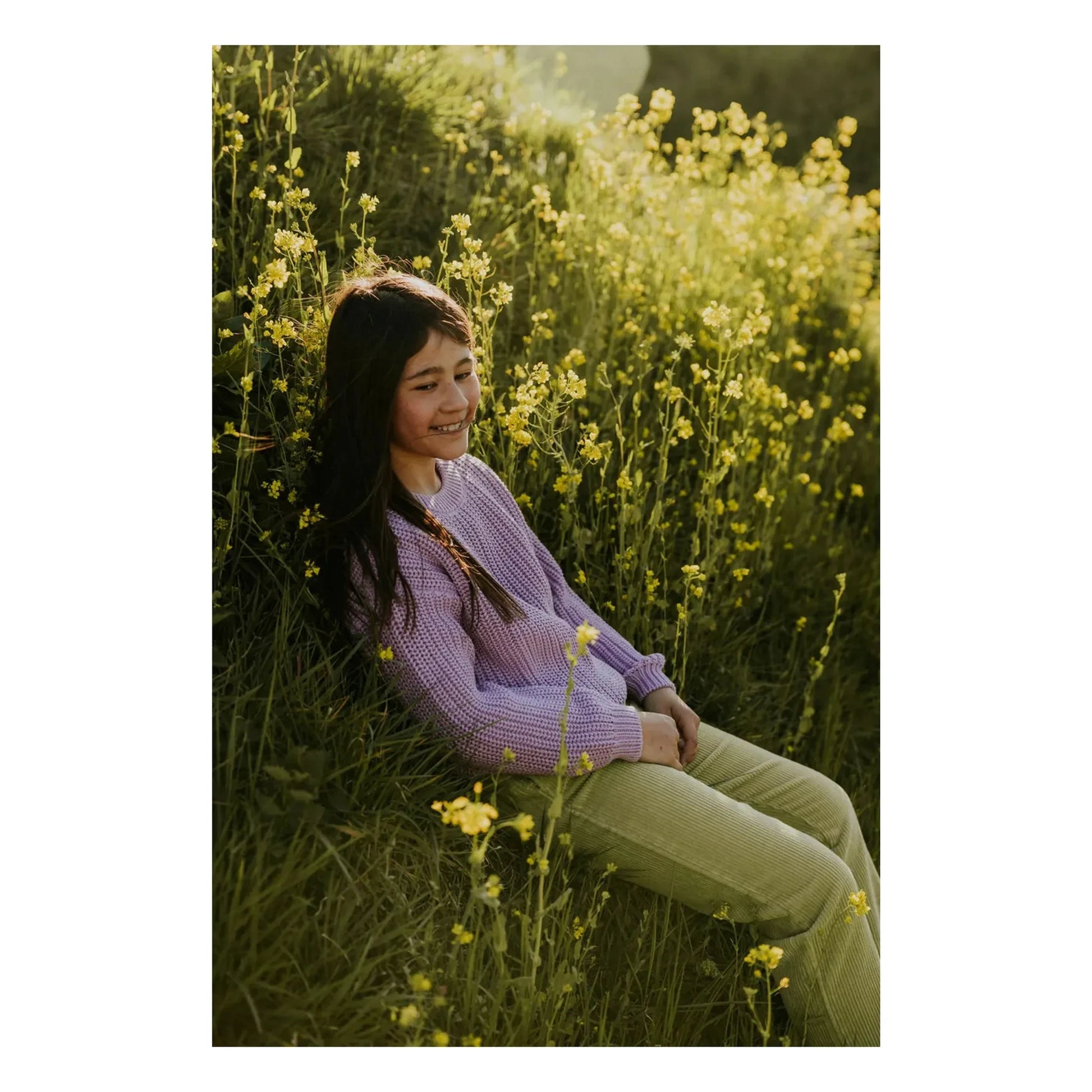 Yuki - Organic Cotton Chunky Sweater | Lavender