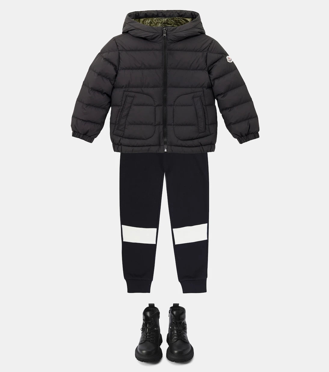 Moncler Enfant - Grecois kapitone kaz tüyü ceket