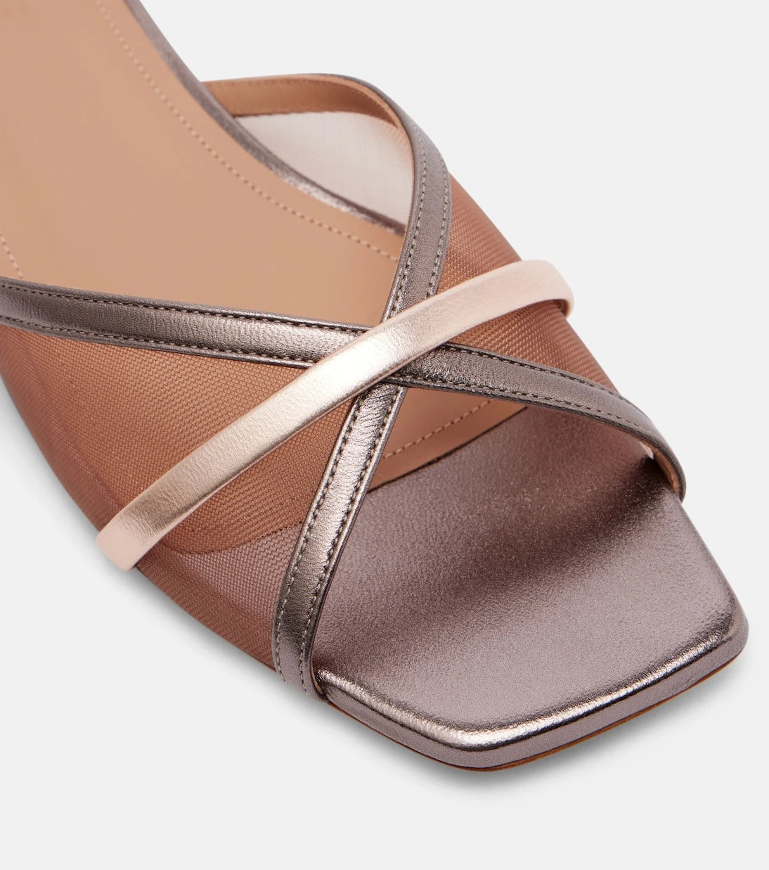 Malone Souliers - Perla leather and mesh slides
