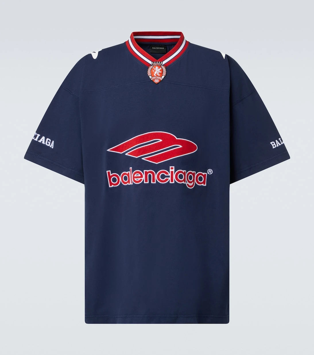 Balenciaga - Logo oversized cotton jersey T-shirt