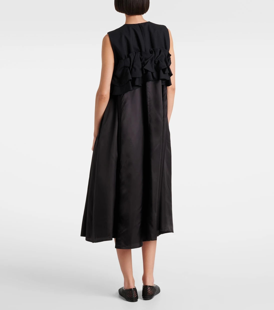 Noir Kei Ninomiya - Ruffled wool midi dress