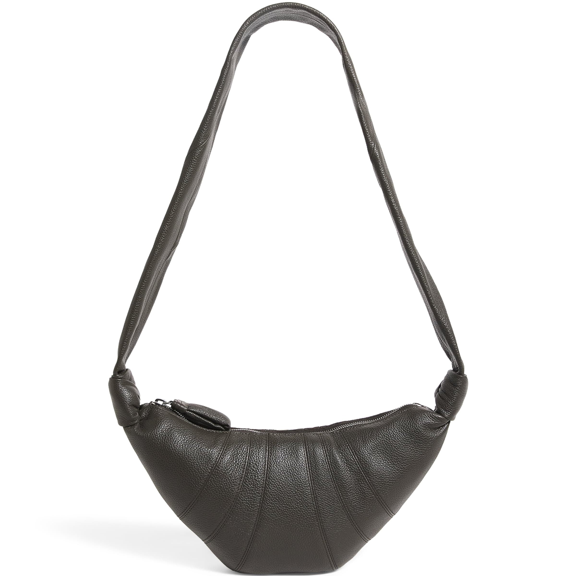 Lemaire Green Small Pebbled Leather Croissant Bag