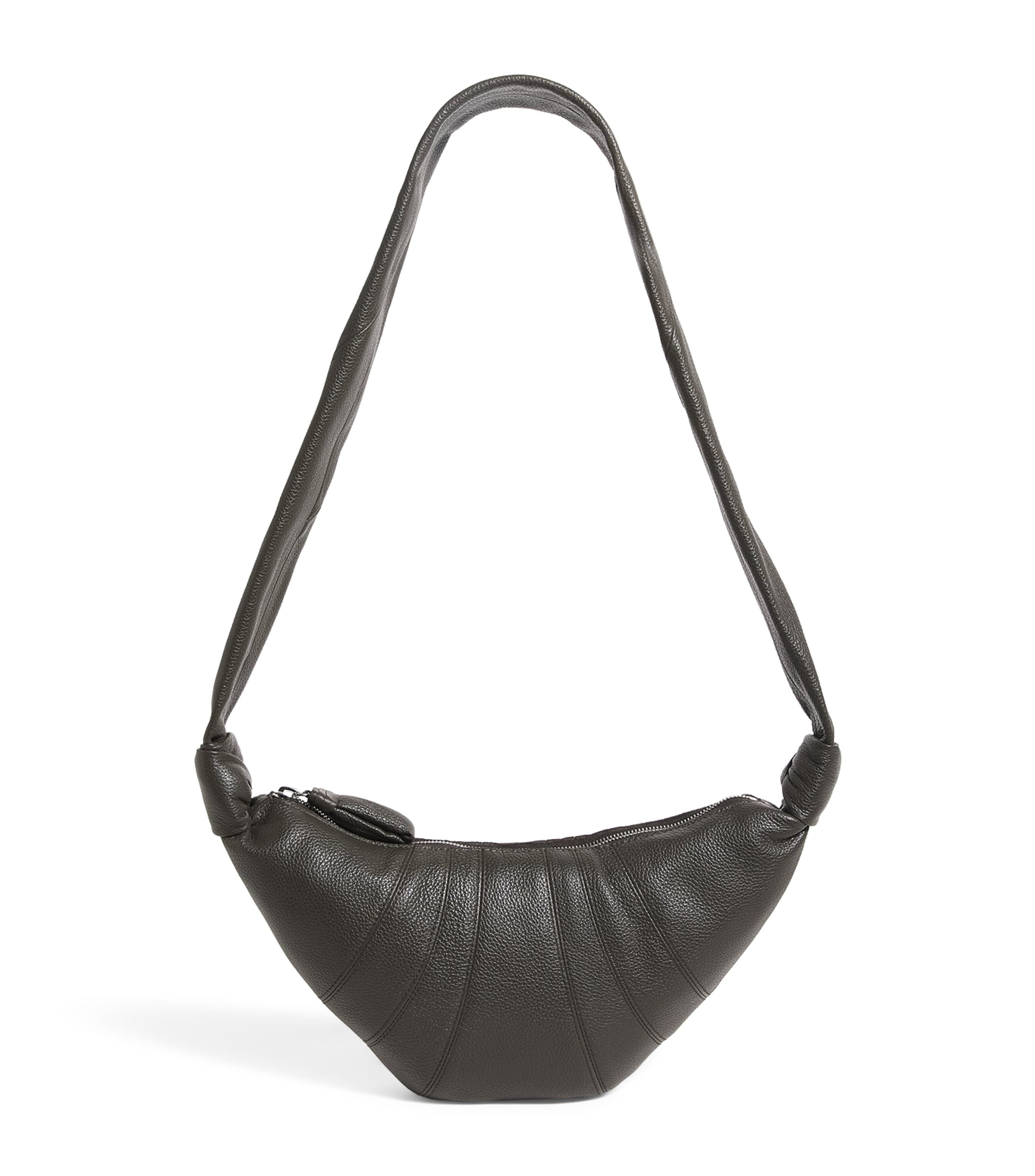 Lemaire Green Small Pebbled Leather Croissant Bag