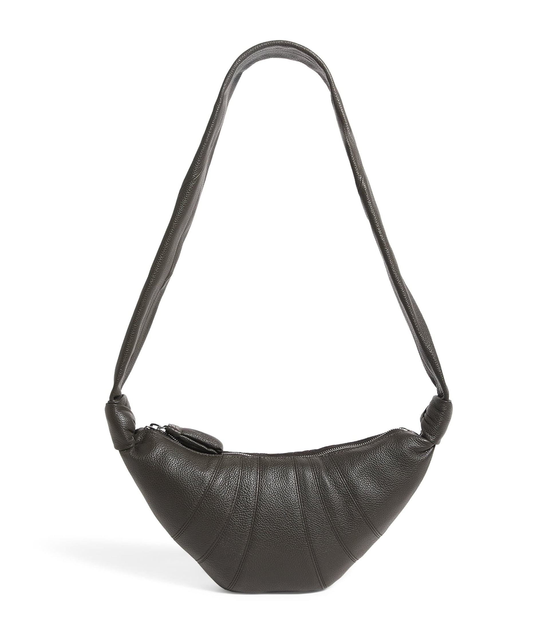 Lemaire Green Small Pebbled Leather Croissant Bag