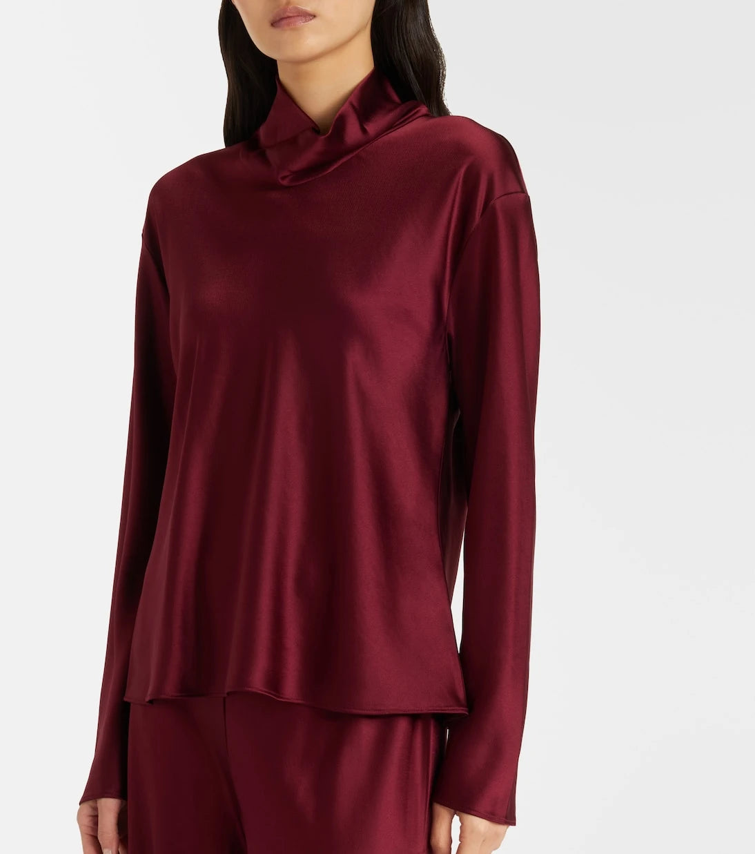 Leset - Barb satin turtleneck top