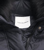 Yves Salomon Black Down Fur-Trim Adaptable Parka Coat