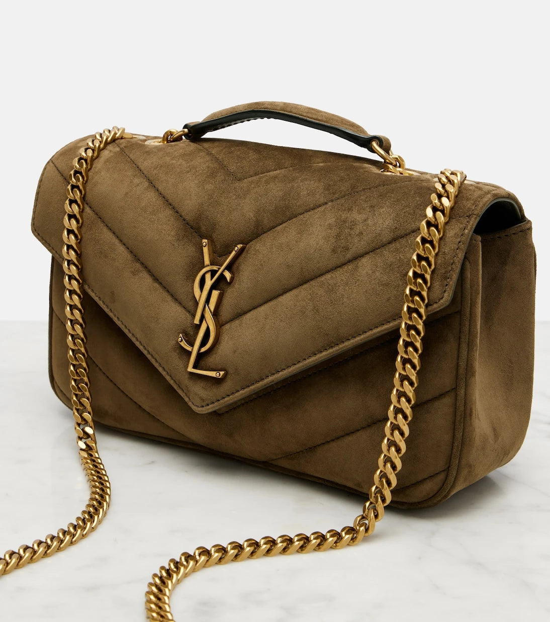 Saint Laurent - Loulou Small suede shoulder bag