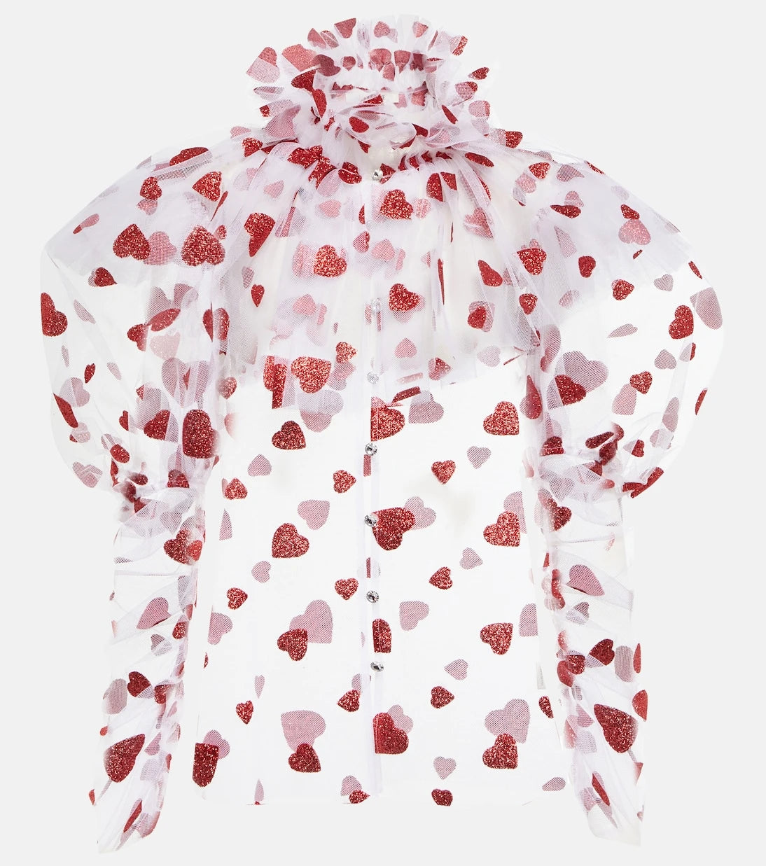 Rodarte - Glittered tulle blouse
