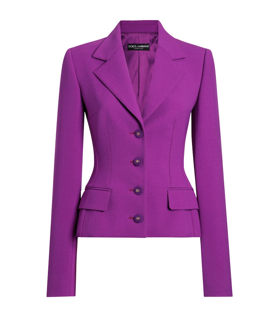 Dolce & Gabbana Multi Virgin Wool Double Crêpe Blazer