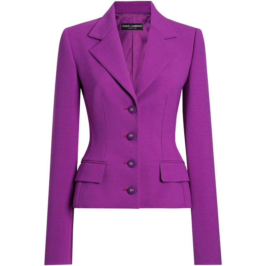 Dolce & Gabbana Multi Virgin Wool Double Crêpe Blazer