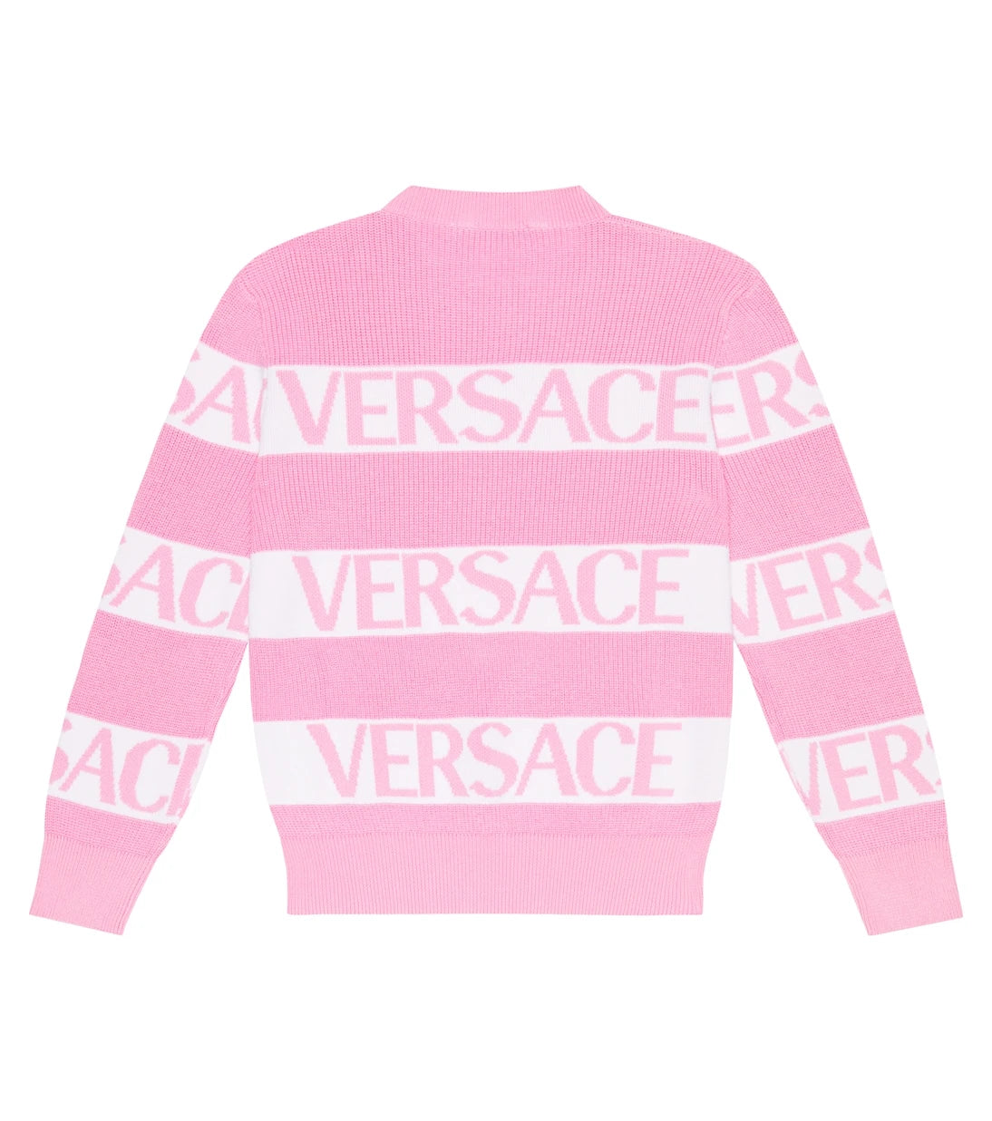 Versace Kids - سترة قطنية محبوكة بشعار جاكار