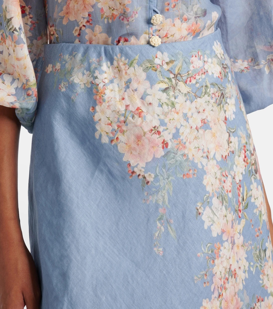 Zimmermann - Cascadian floral linen maxi skirt