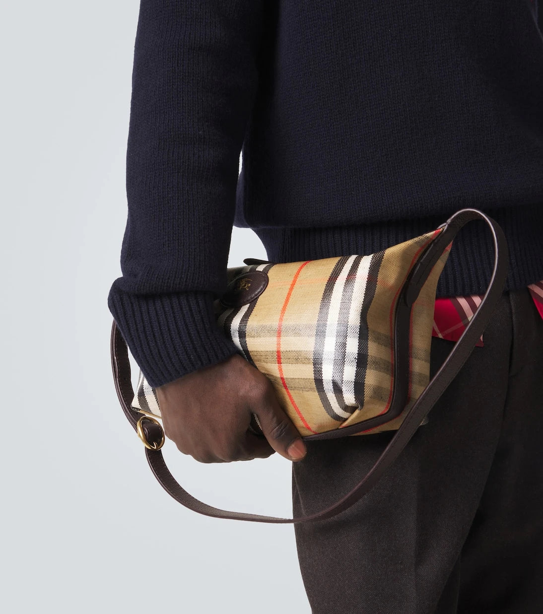 Burberry - Burberry Check canvas shoulder bag