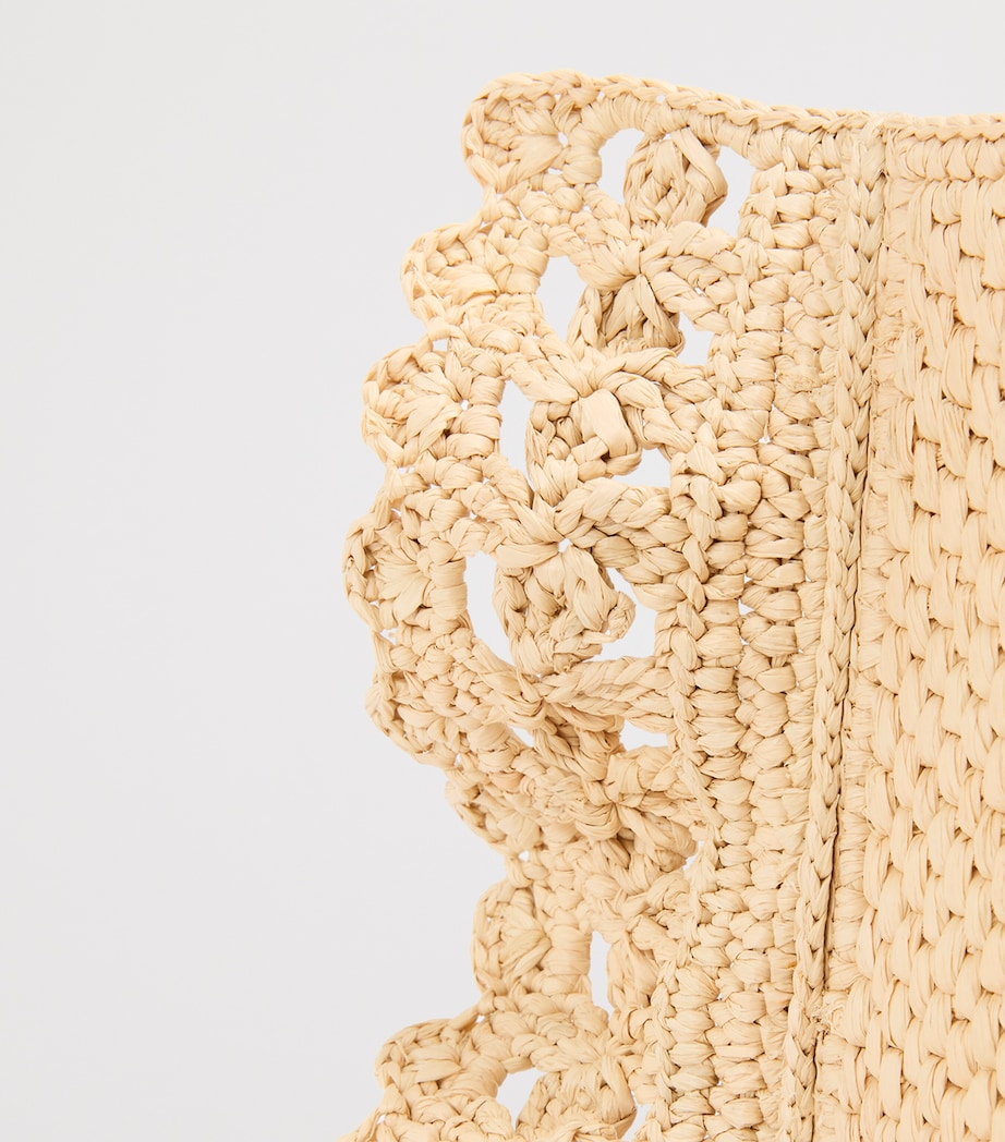 LOEWE Beige x Paula's Ibiza Raffia Font Tote Bag