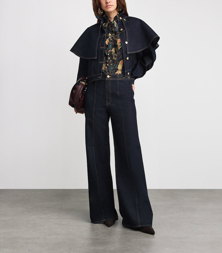 Silk Printed Catroux Blouse NUIT