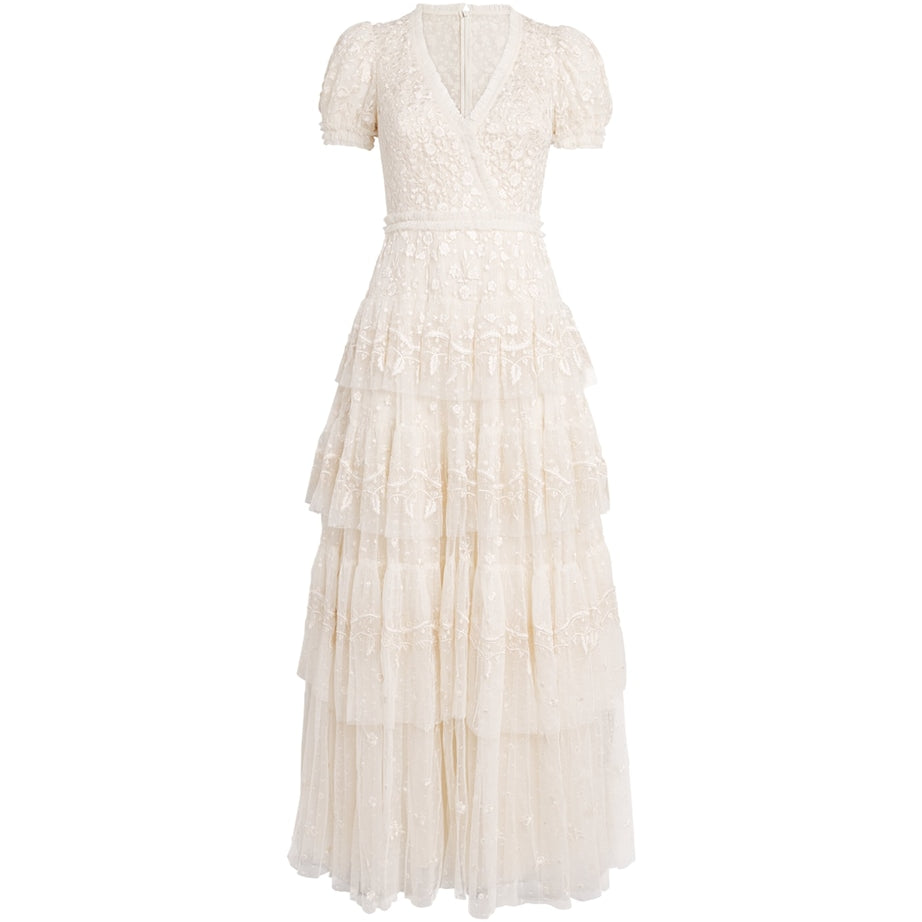 Ivory Lace Layered Maxi Dress