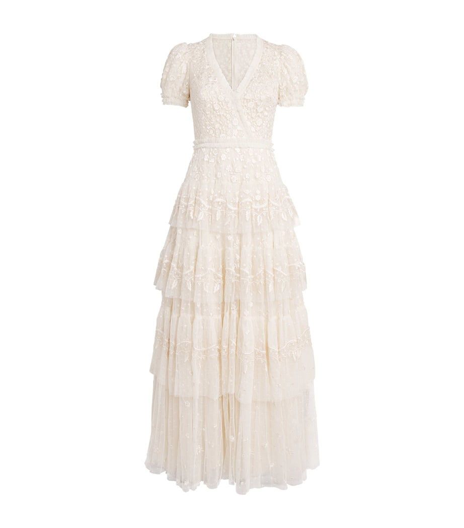 Ivory Lace Layered Maxi Dress