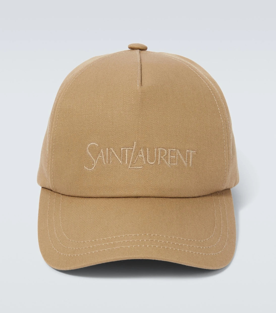 Saint Laurent - Logo cotton and linen gabardine baseball cap