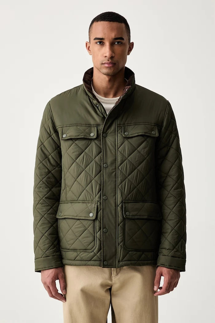 U.S. Polo Assn. Erkek DIAMOND QUILTED FUNNEL Ceket