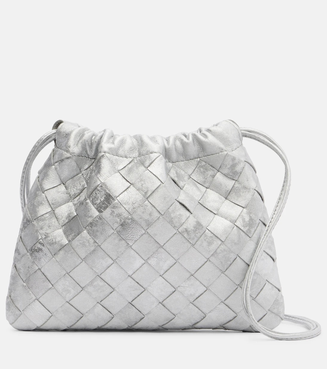 Bottega Veneta - Intrecciato Small metallic leather pouch