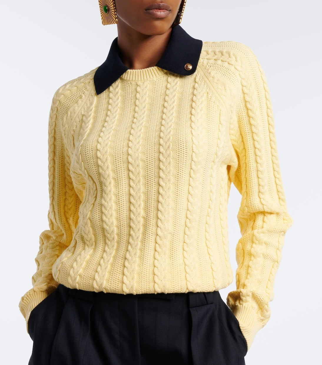 Versace - Medusa cable-knit cotton sweater