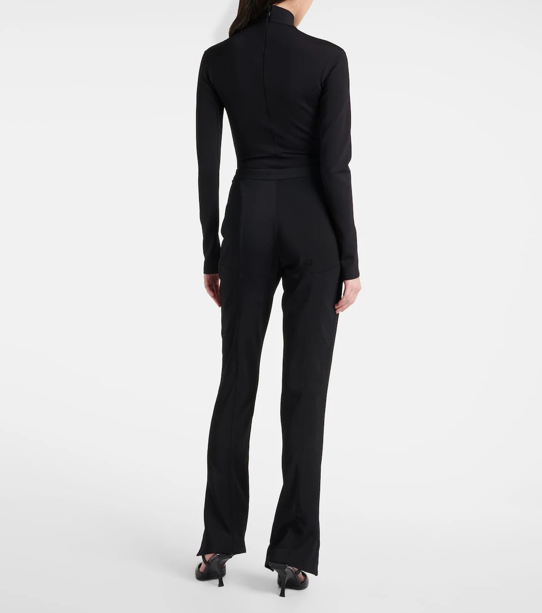 Mugler - Pierced high-rise flared pants