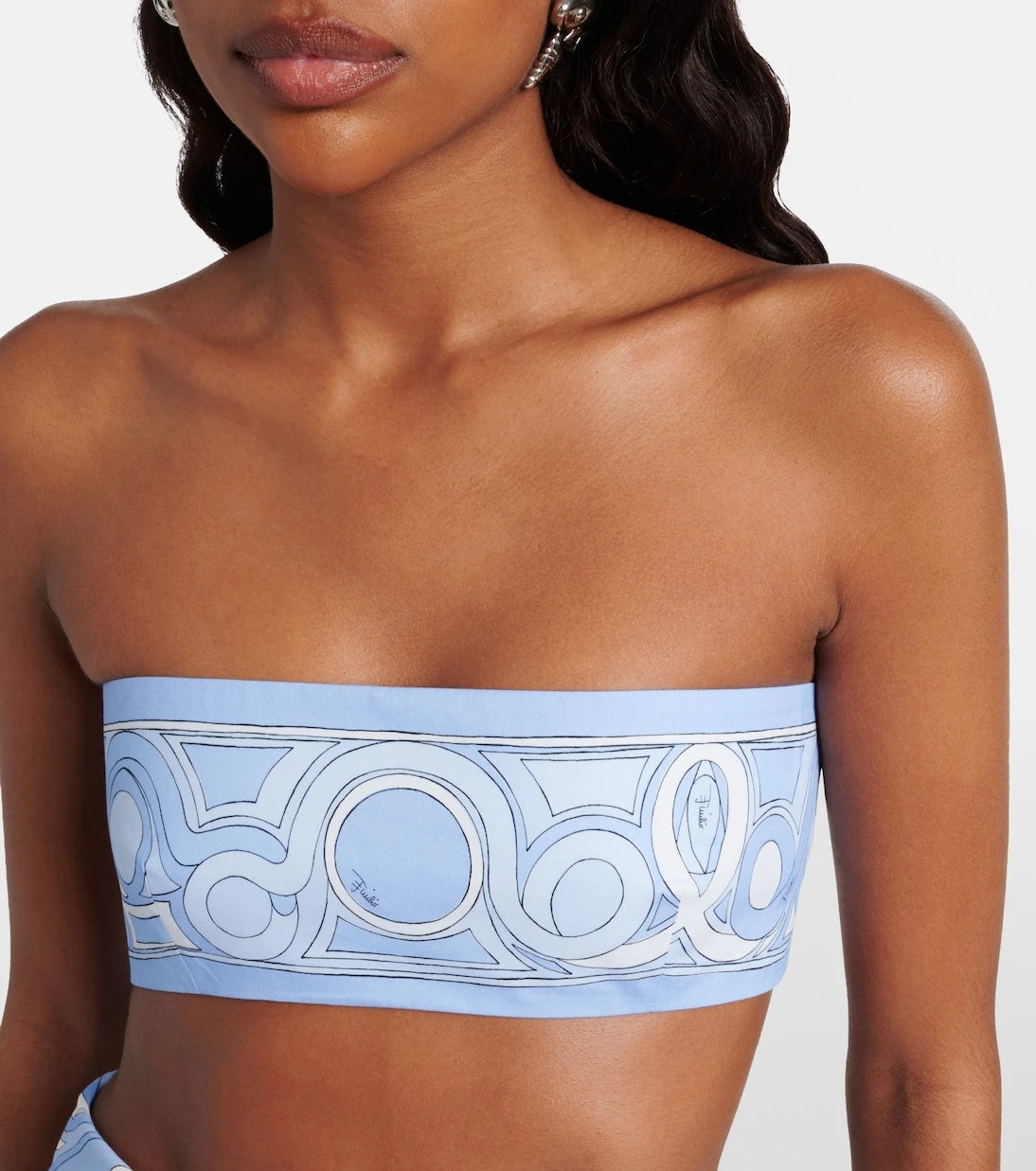 Pucci - Printed cotton toile bandeau top
