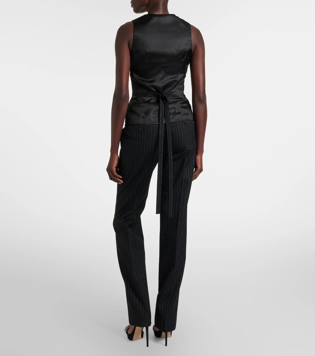 McQueen - Pinstripe wool straight pants