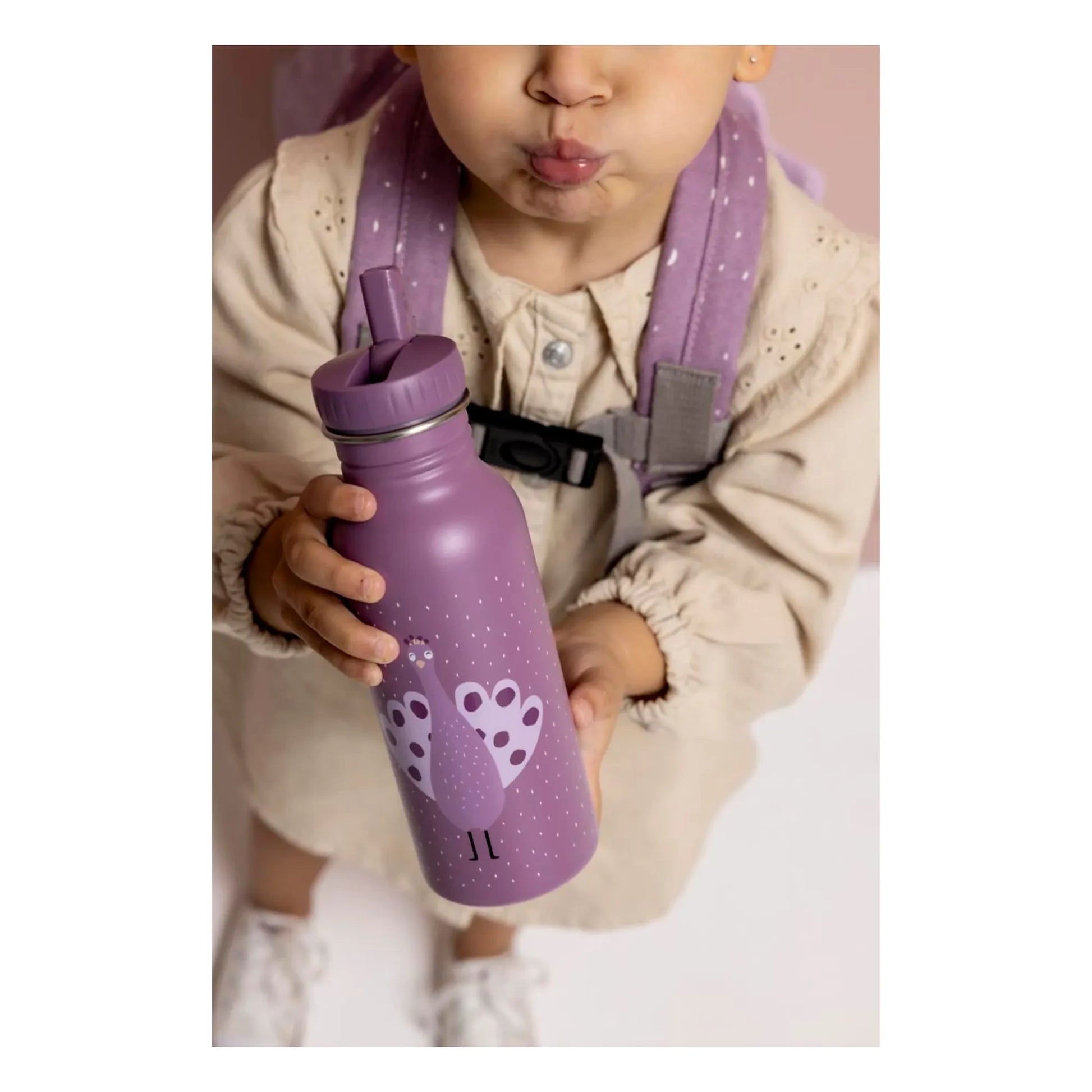 Trixie - Mrs. Peacock 500ml water bottle | Purple