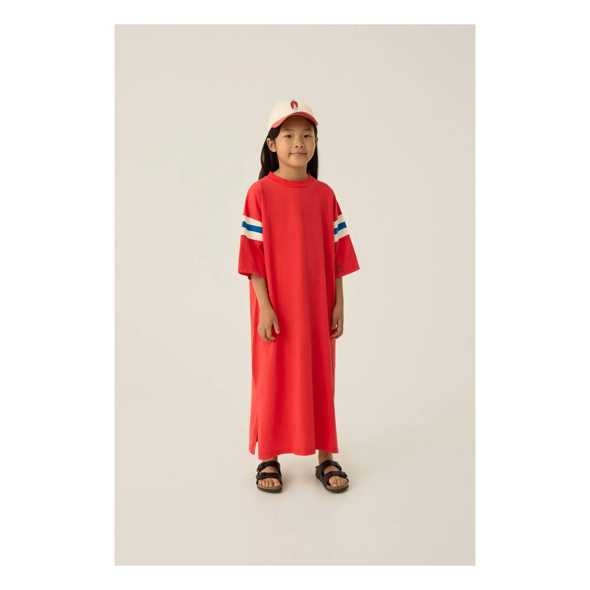 The Campamento - Oversize Constrasted Stripes Dress | Red