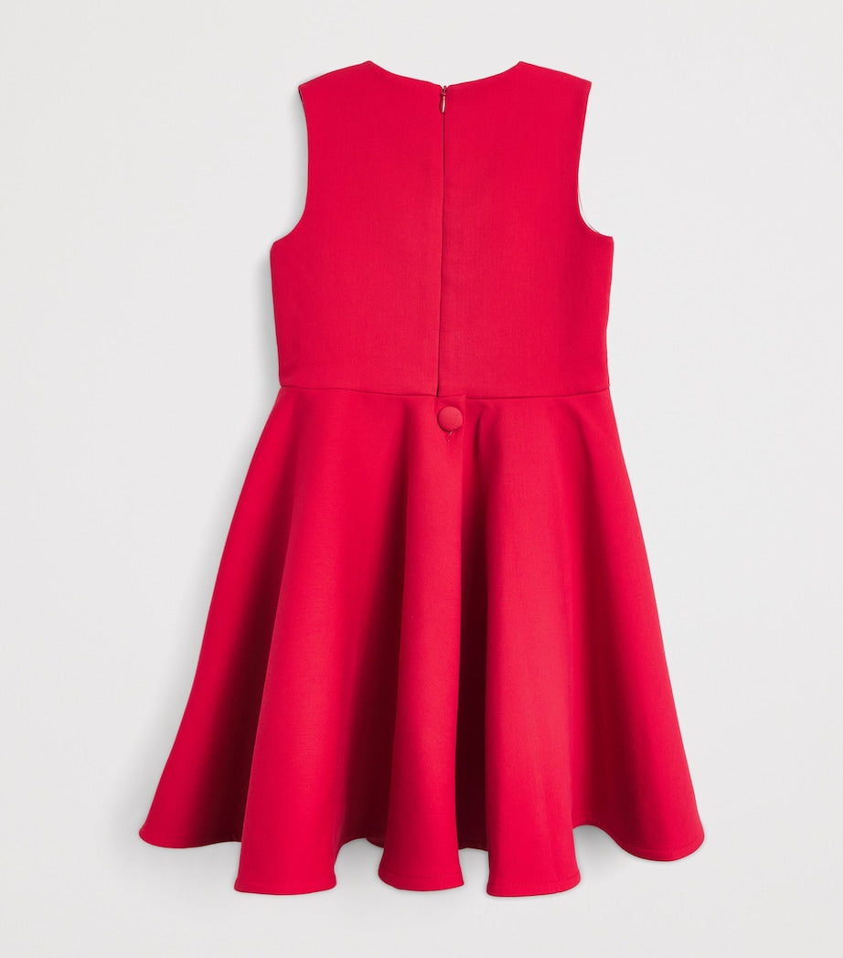 JESSIE AND JAMES Red Cotton-Blend Satin Magnolia Dress (4-14 Years)
