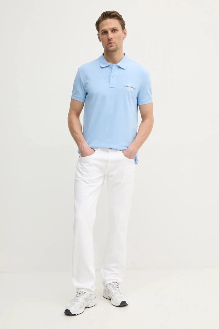 Тениска с яка Calvin Klein Jeans