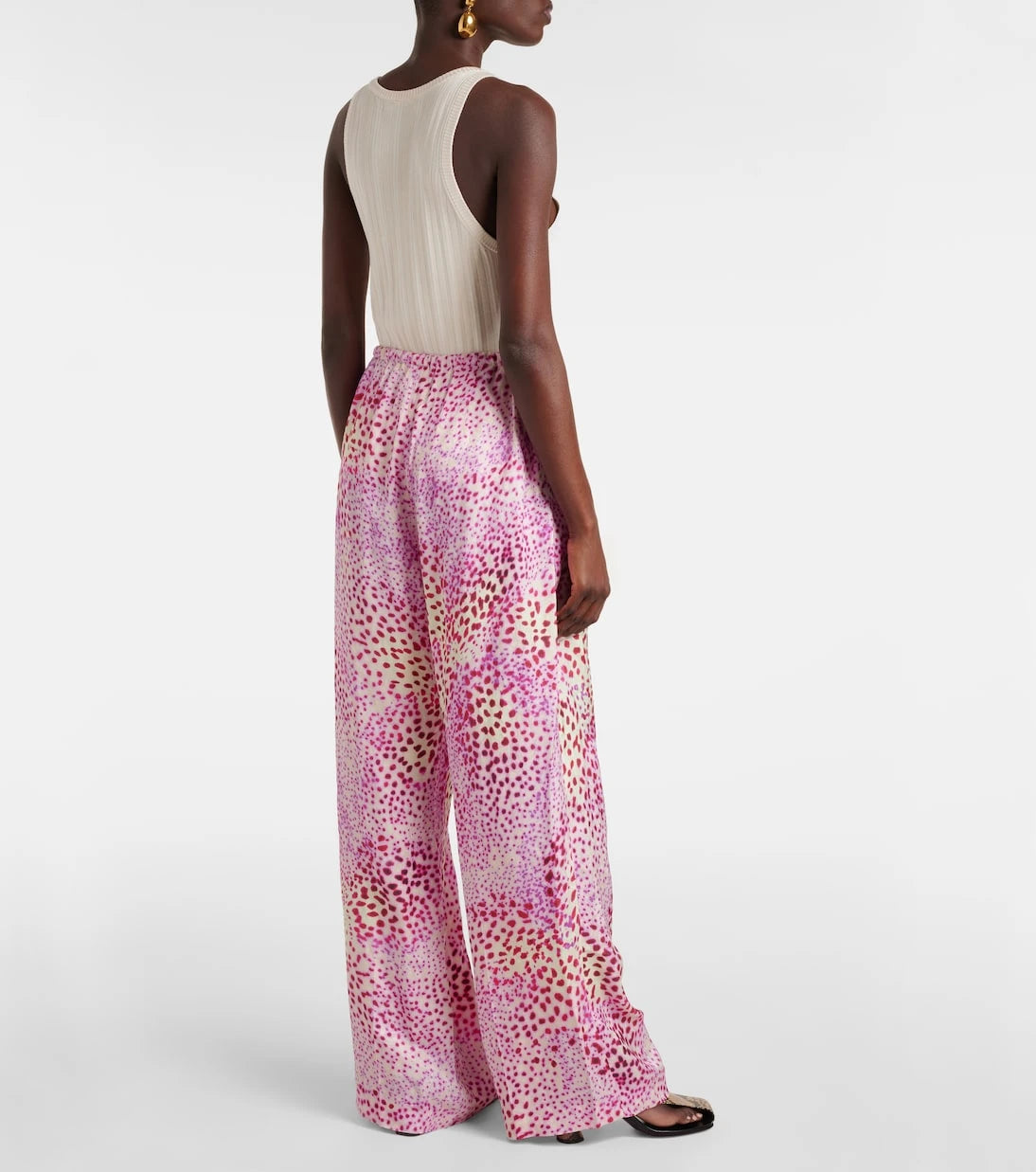 Dries Van Noten - Jacquard wide-leg pants