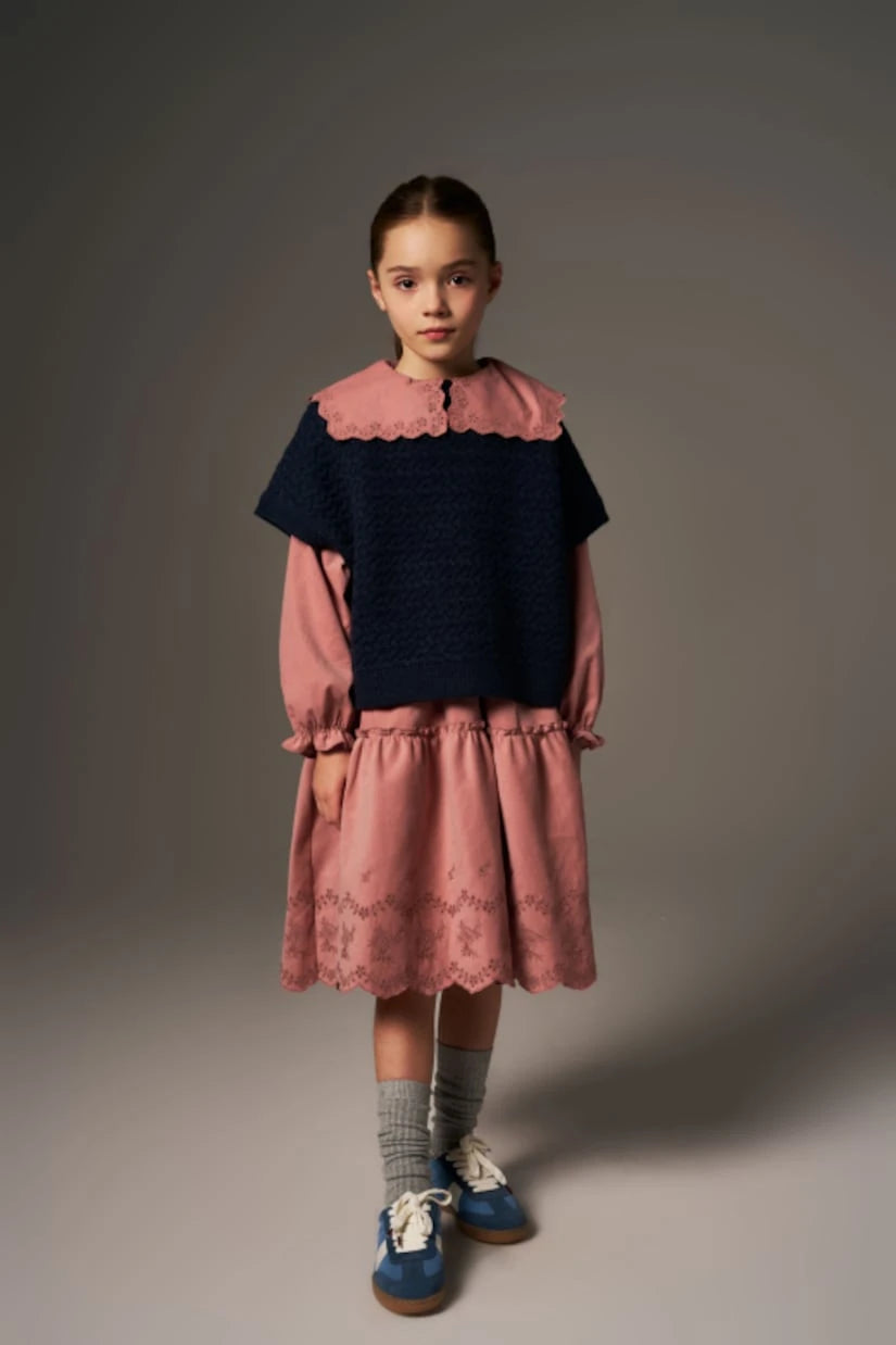 C'era Una Volta - Manola belted embroidered cotton dress