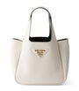 Prada White Mini Leather Top-Handle Bag