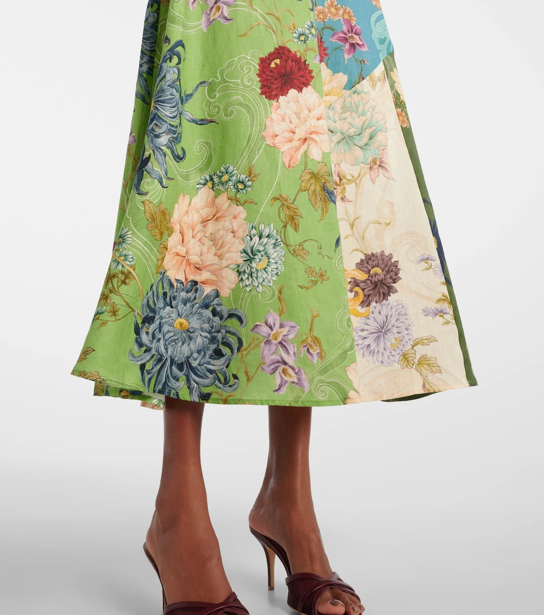 Alémais - Avery floral linen midi dress