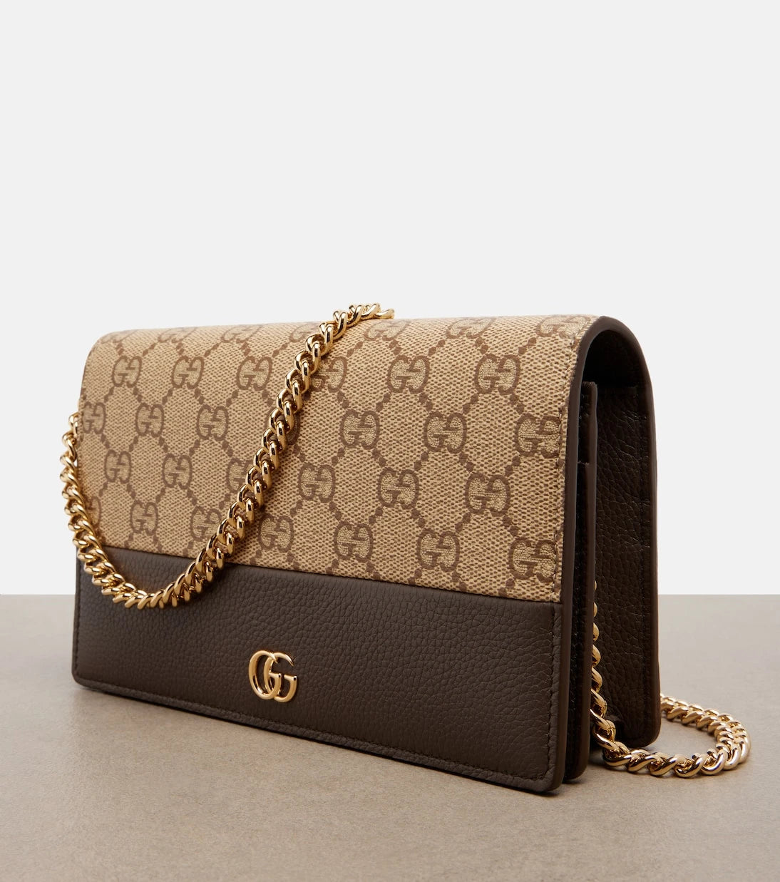 Gucci - GG Marmont canvas wallet on chain