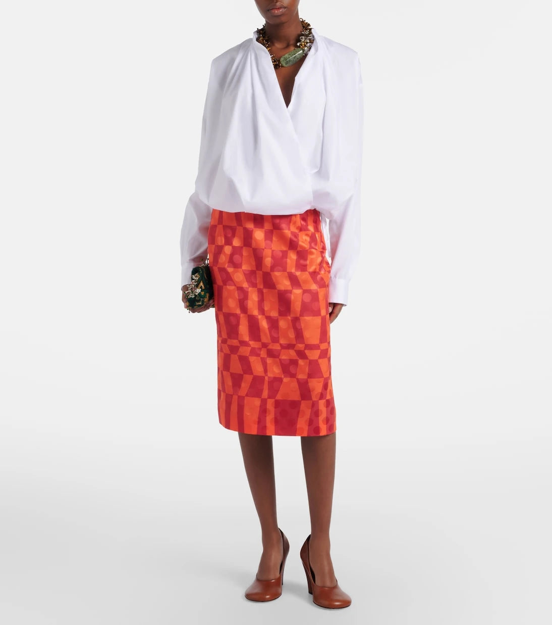 Dries Van Noten - Draped cotton blouse