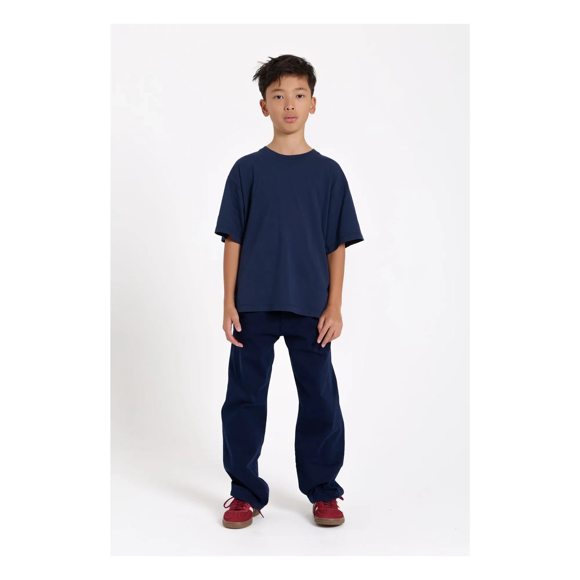 Smallable Kid - Nils Organic cotton T-shirt | Washed blue