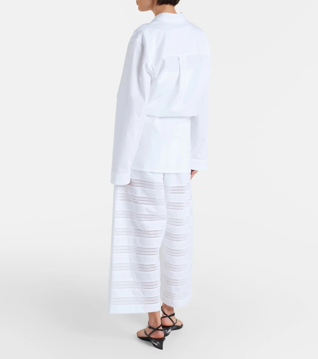 Alaïa - Cotton poplin wide-leg culottes