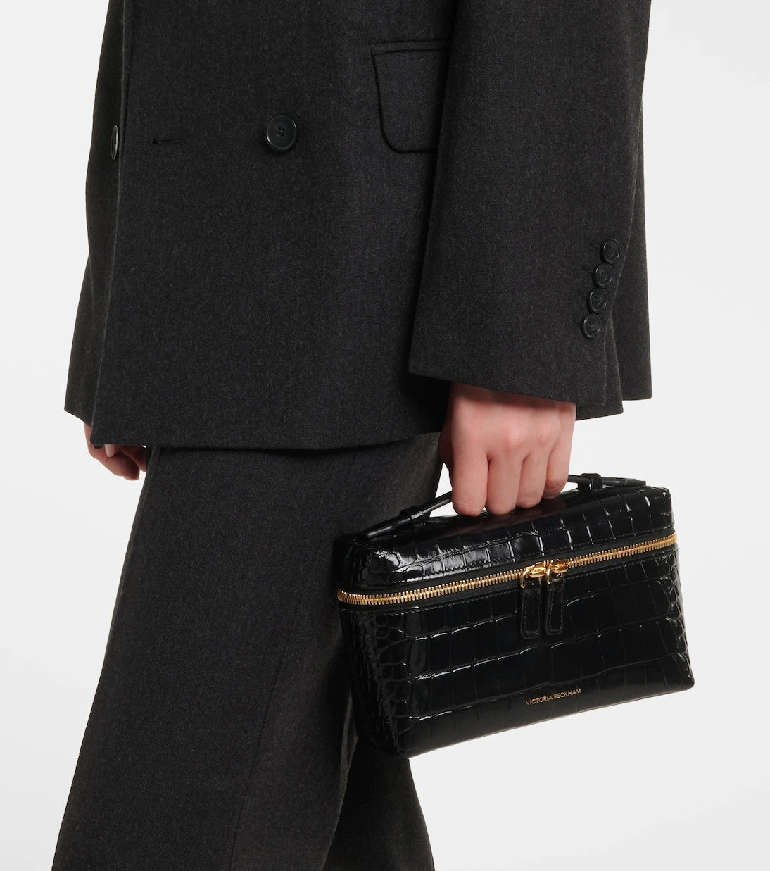 Victoria Beckham - Vanity croc-effect leather vanity bag