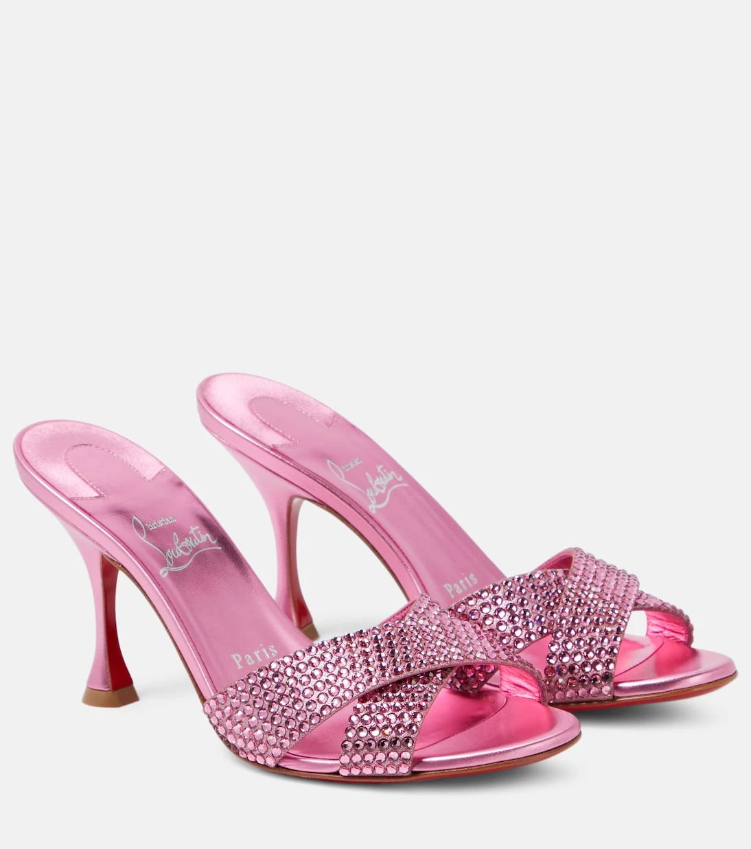 Christian Louboutin - Mariza Is Back embellished suede mules
