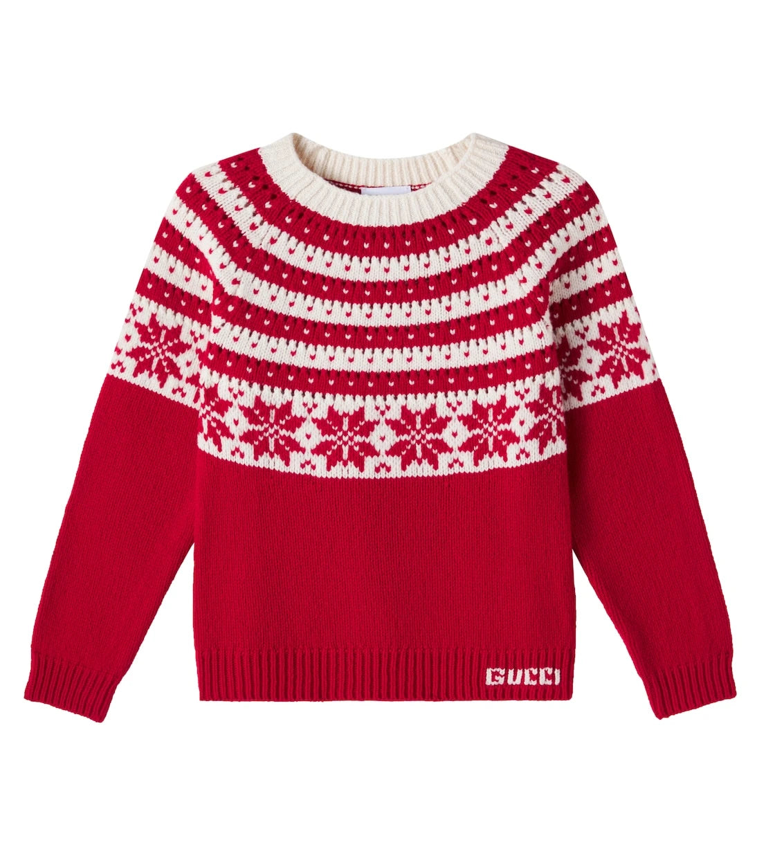 Gucci Kids - سترة صوف بنمط فير آيل