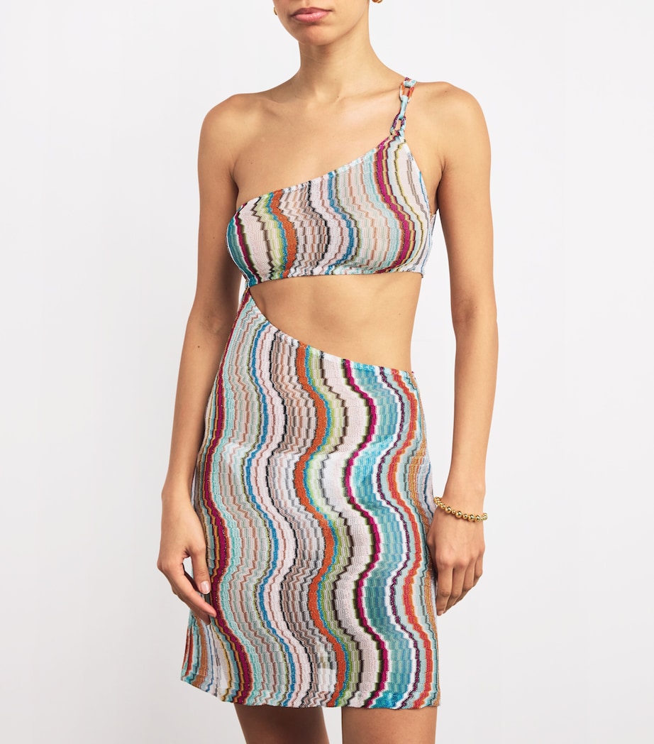 Missoni Multi Asymmetric Cut-Out Mini Dress