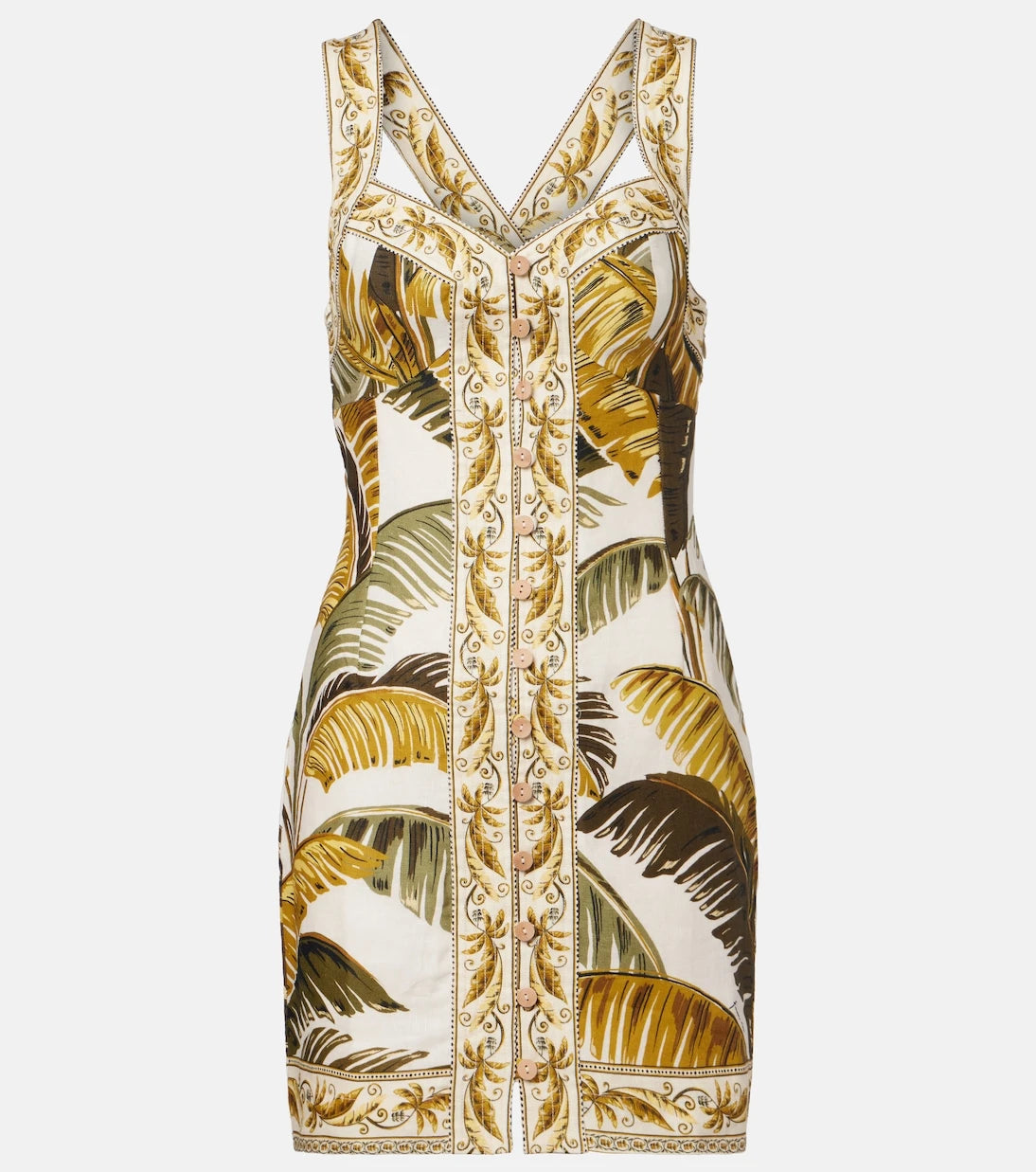 Farm Rio - Printed linen shirt dress