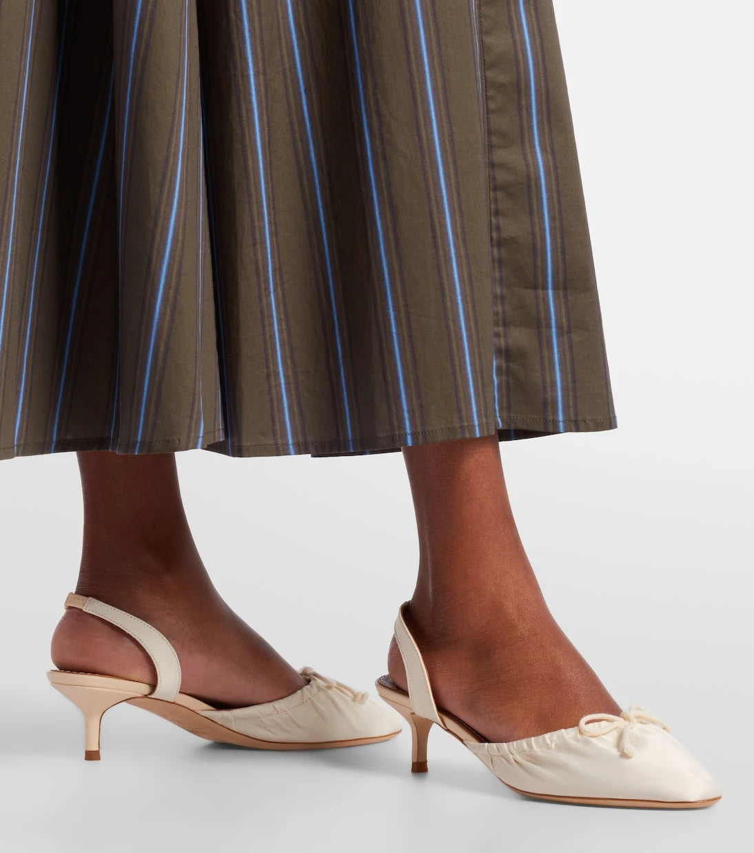 Staud - Alba satin slingback pumps