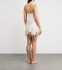 Carine Gilson Ivory Silk Lace-Trim Short Slip Dress