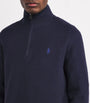 Polo Ralph Lauren Navy Cotton Quarter-Zip Sweatshirt