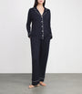 Harrods Navy Jersey Classic Pyjama Set